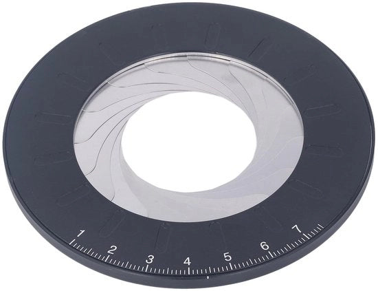 Liniaal Circolare Rotativo - Scheda Circolare Rotante - Strumento per Disegnare Cerci - Materiale in Alluminio - Lunghezza 12,5 cm - Multifunzionale e Pratico - Strumento di Disegno