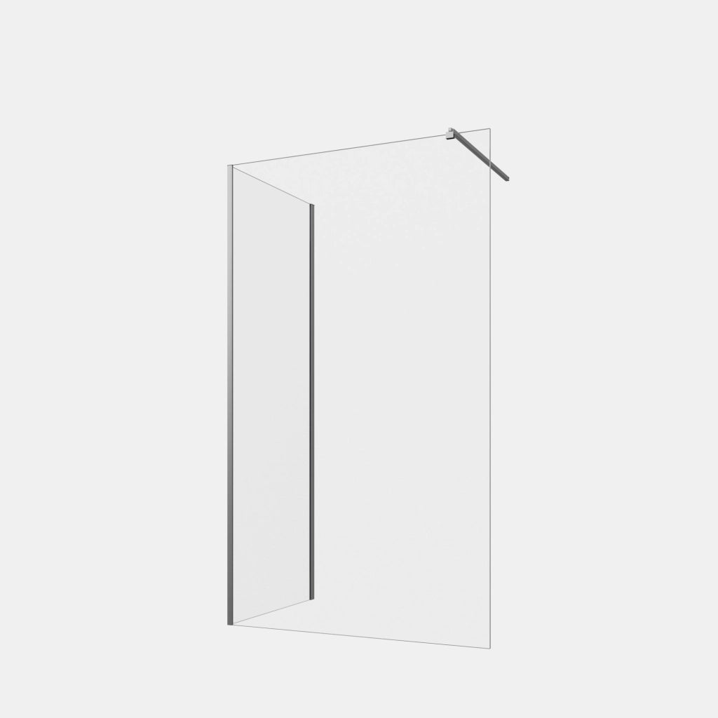 Doppio walk-in cromato 80x140 cm vetro 8mm trasparente anticalcare h200 | Keros