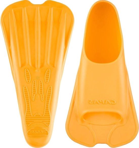 Allenamento Nuoto Venti Comfortevoli Silicone Nuoto Galleggiante Flipper Corte Lama Gambe Forza - Arancione XXL - Adulti UK Taglia 10.5-12