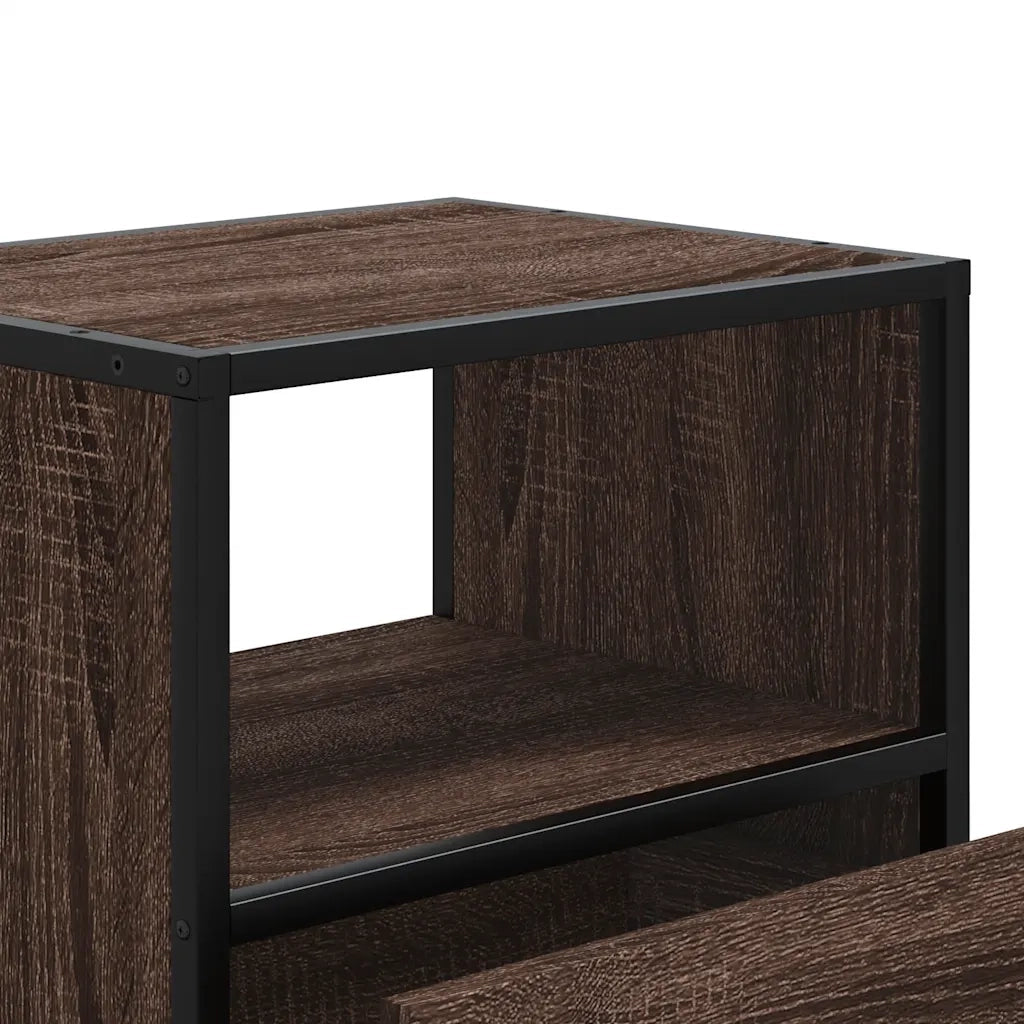 Comodino | Armadio da Notte | Mobiletto da notte a Muro Rovere Marrone 40x31x39,5 cm