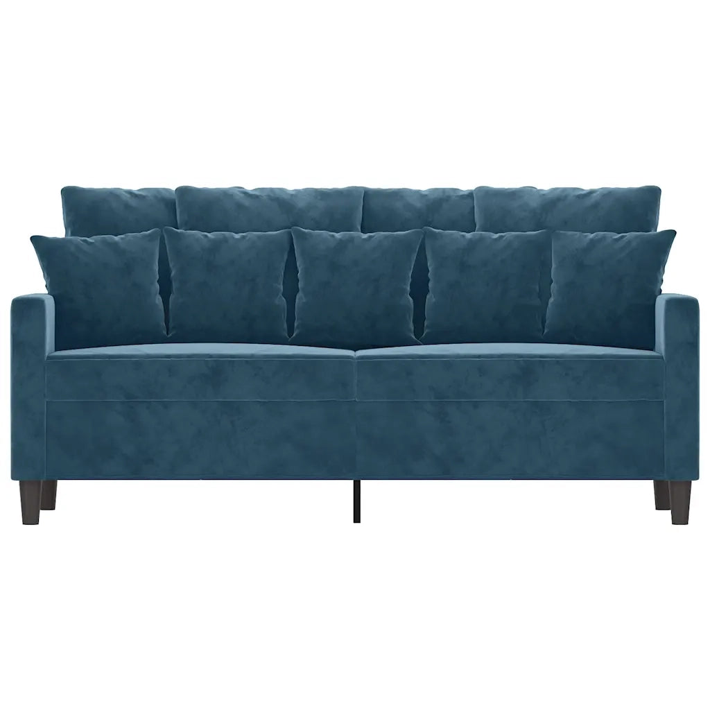 Divano a 2 Posti Blu 140 cm in Velluto 359312
