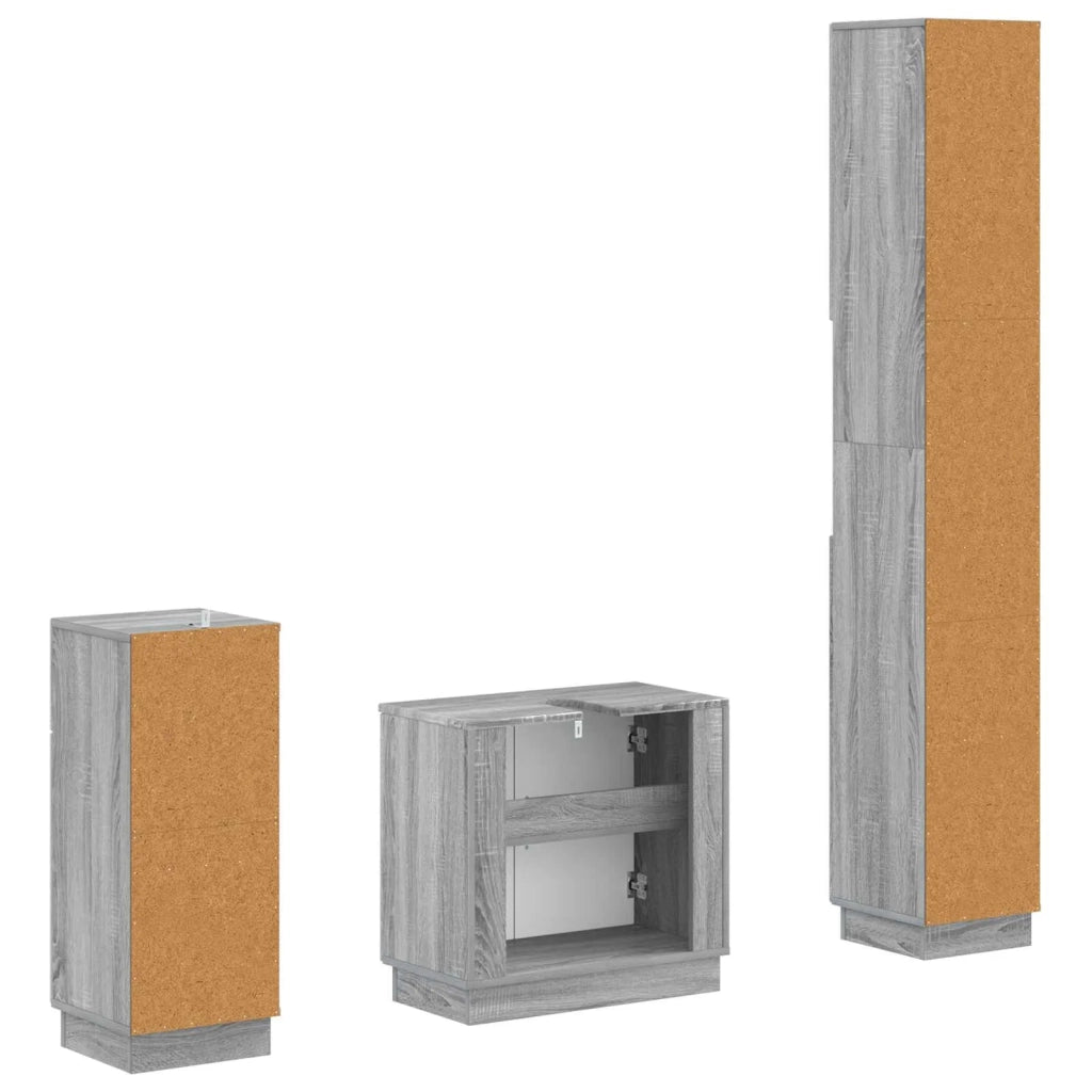 Set di armadietti da bagno in 3 pezzi HOORN 3417879