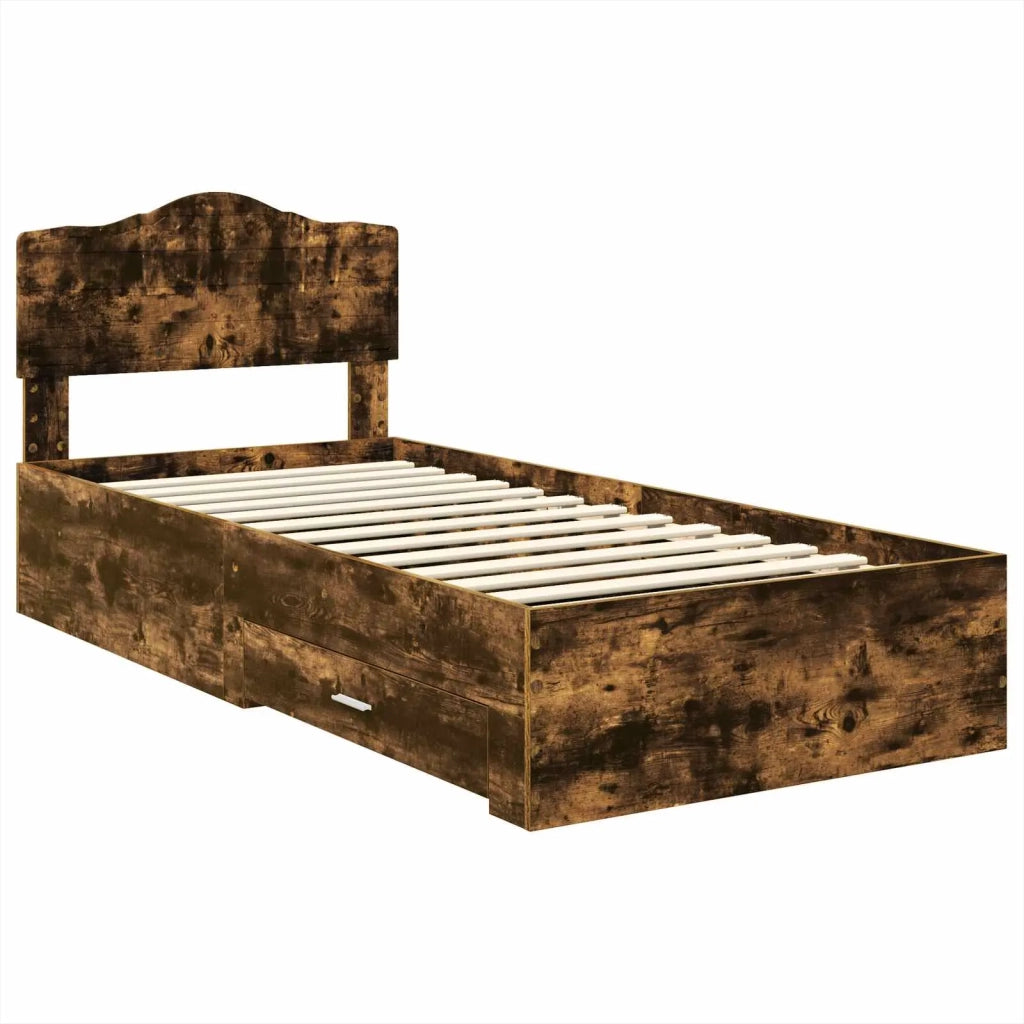 Struttura del letto Rovere fumé 90 x 190 cm Legno multistrato 3413251