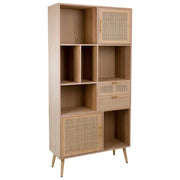 Scaffale in MDF e griglia, marrone, 90x37x189 cm