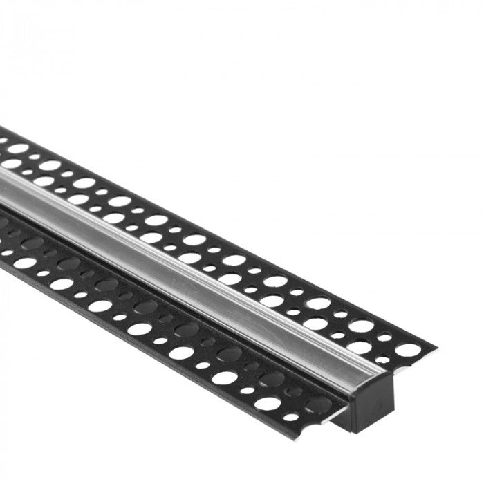 Profilo LED GP-01 incasso nero diffusore trasparente 1m Ecolight