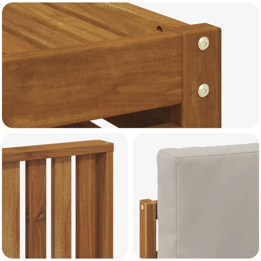 Set di divani da esterno 7 pcs Grigio Naturale e Chiaro 3374406