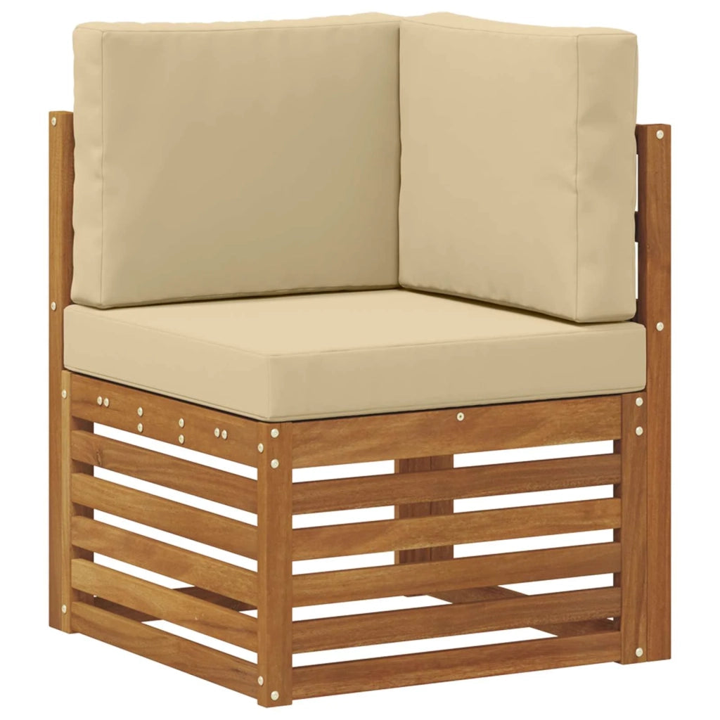 Set di divani da esterno 8 pz Naturale e Beige 3374523