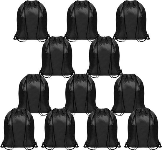 Borse da Ginnastica per Scuola e Sport - Borse a Cappio per Bambini - 12 pezzi - 42 x 35 cm - Borse da Viaggio e per lo Sport Acquatico - Borse Unisex per Uomini, Donne, Adulti e Bambini