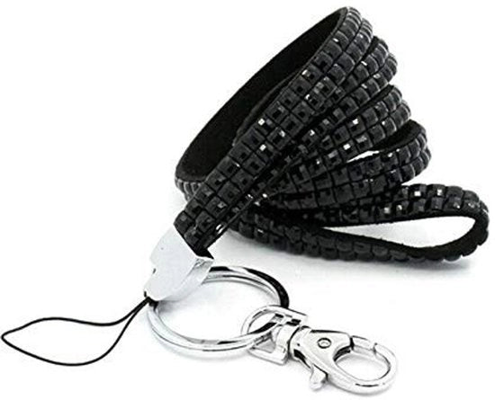 Lanyard elegante con rhinestone - Rood - 76 cm