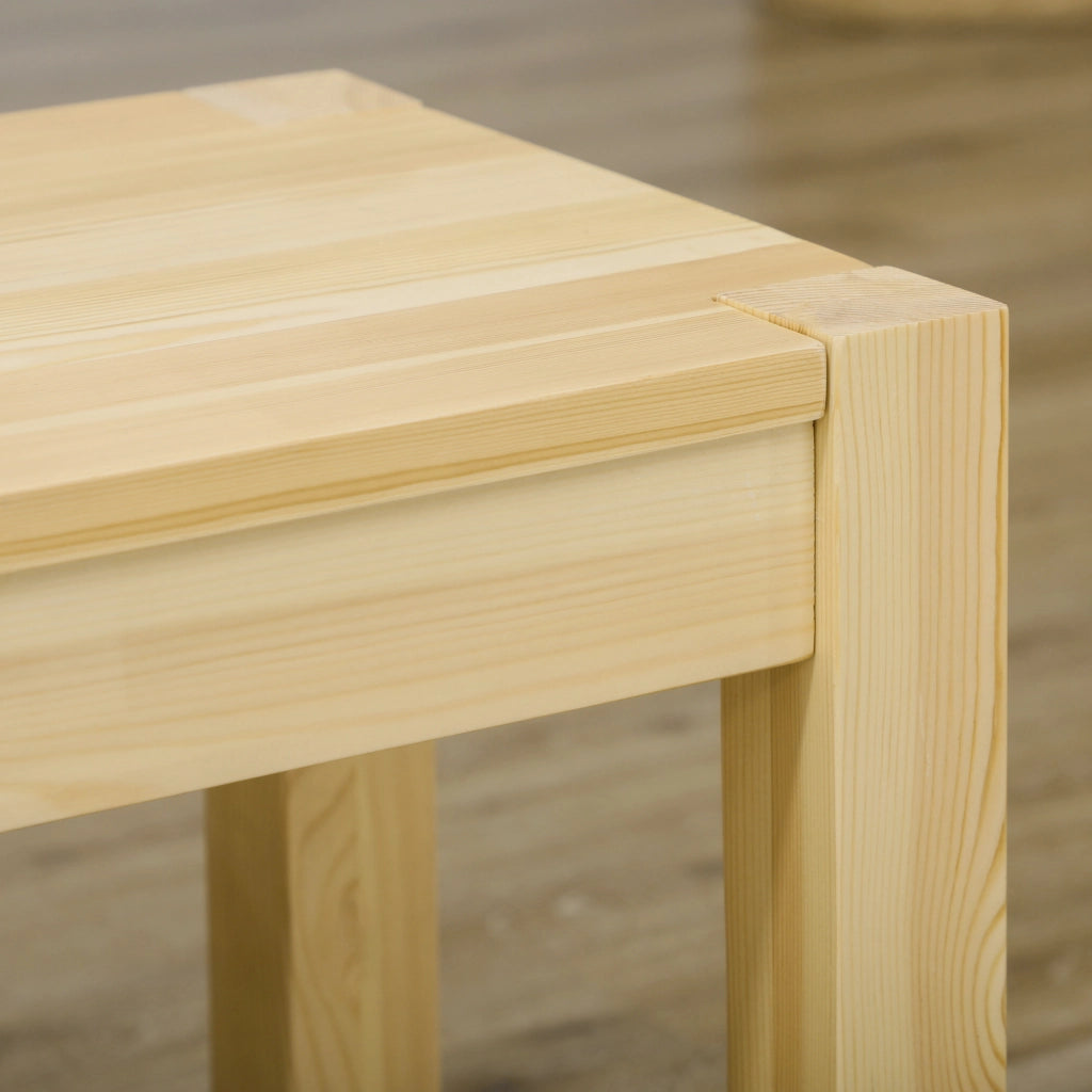Panca 150x33x45 cm 3 posti in legno di pino naturale