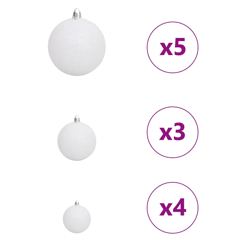 Albero di Natale artificiale con luci integrate Argento 120 cm 3397179