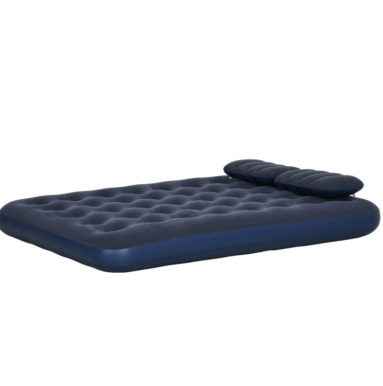 Materasso gonfiabile matrimoniale blu 203x152x22 cm con pompa