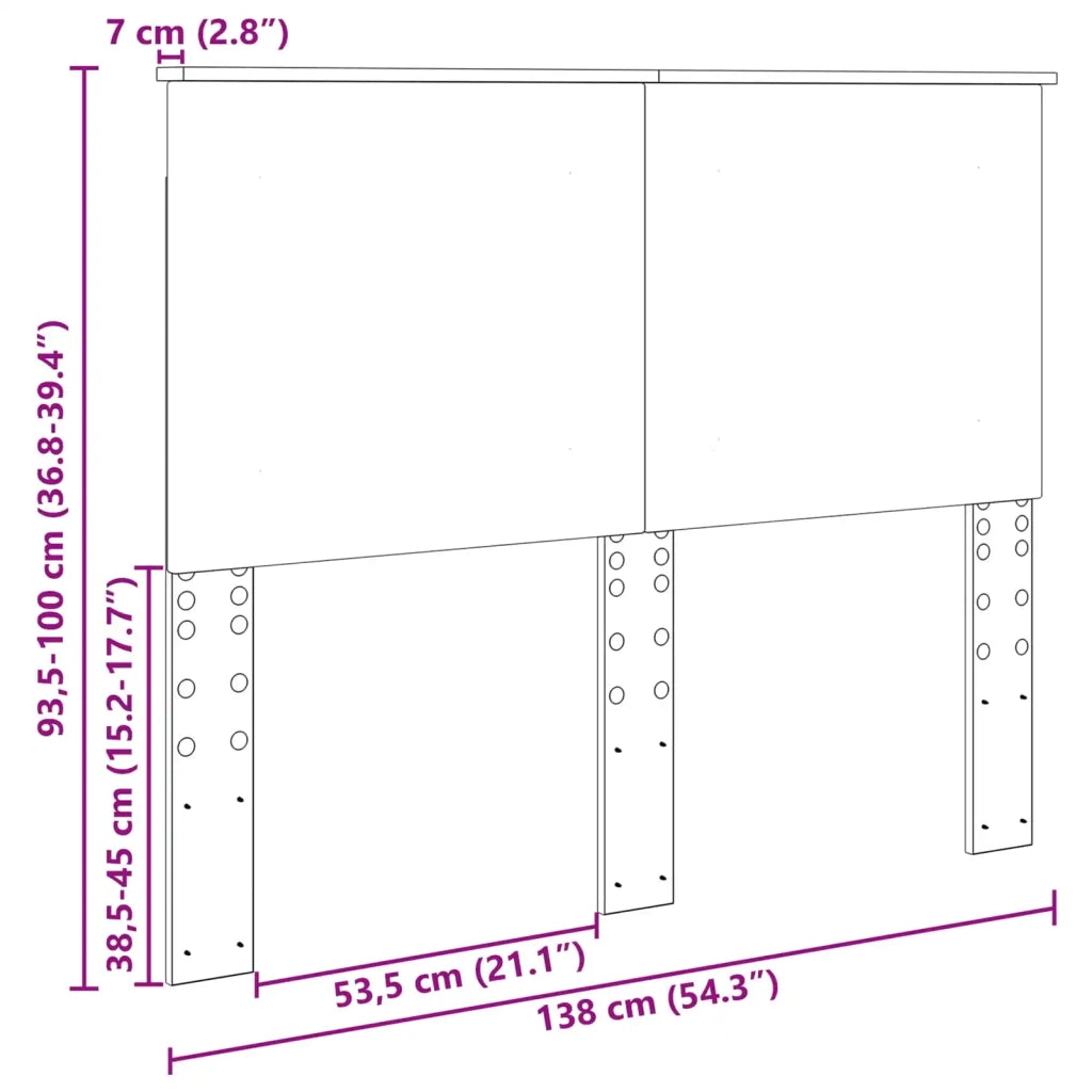 Testiera Bianco 100 cm Legno ingegnerizzato 887648