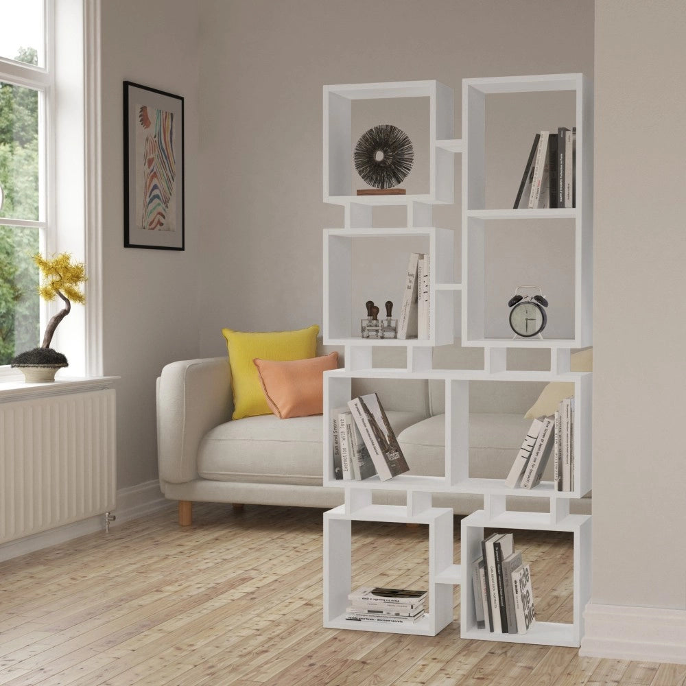 Libreria bifacciale Rail 79x166,5 colore bianco