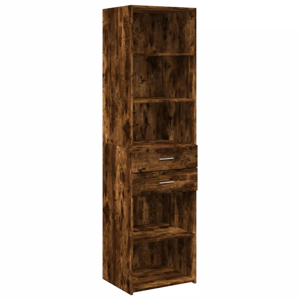Credenza | Madia | Buffet da pranzo | Armadio da pranzo Rovere Fumo 50x42,5x185 cm in Legno Multistrato
