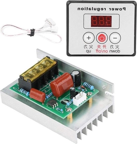 Regolatore di Tensione Digitale SCR Instonibile AC 220 V 6000 Watt per Motor Elettrico - Regolazione di Velocità Dimmabile Dimmer Modulo Termostatico.