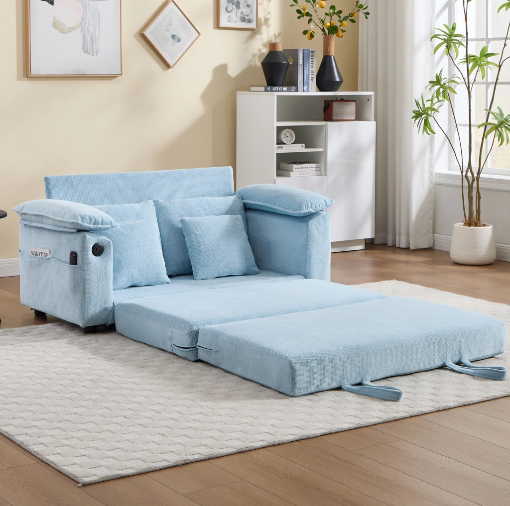 POLTRONA Singola Blu in Ciniglia