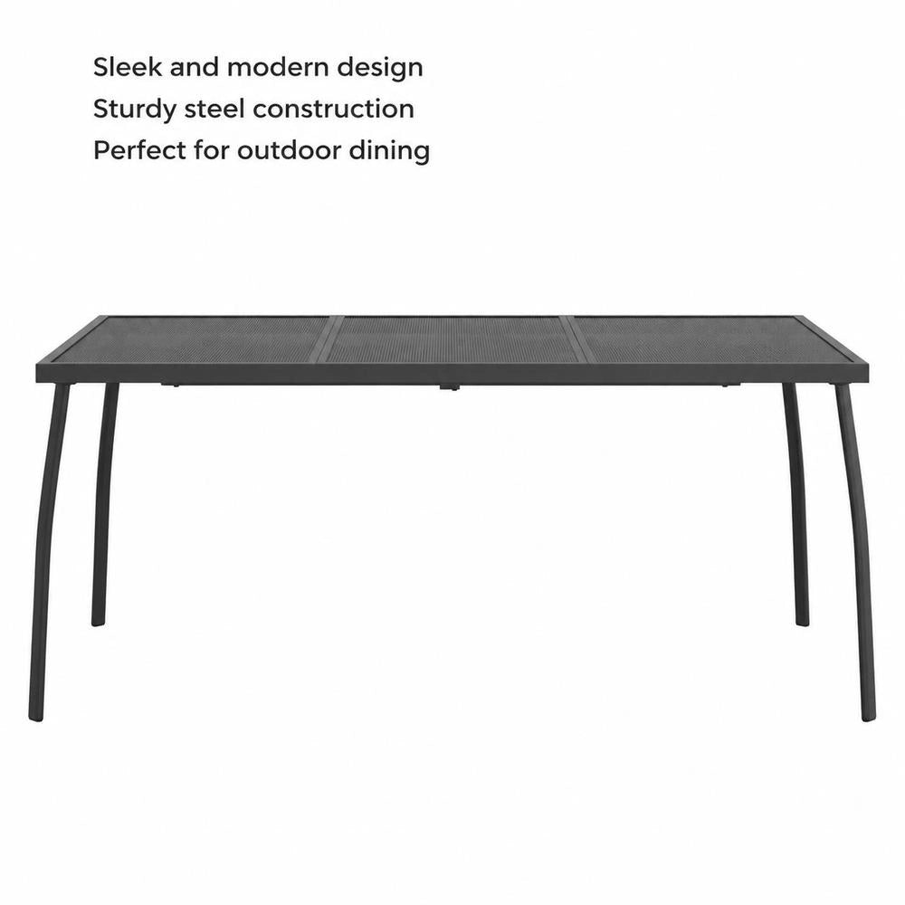 Garden Table Anthracite 165x80x72 Cm Steel Mesh