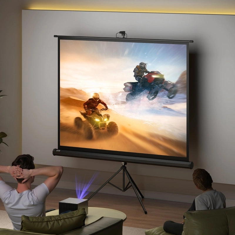 Schermo di proiezione in formato 4:3, schermo cinematografico, superficie di presentazione per casa o ufficio, nero