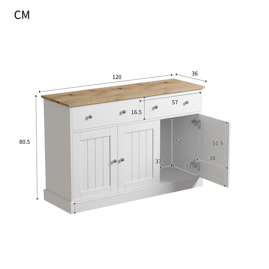 Credenza Soggiorno con Texture Incisa ¨C Xylo ¨C Legno, Ampio Contenitore
