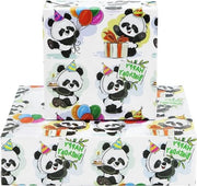 Papier per feste con panda e palloncini per compleanni, battesimi e feste per bambini