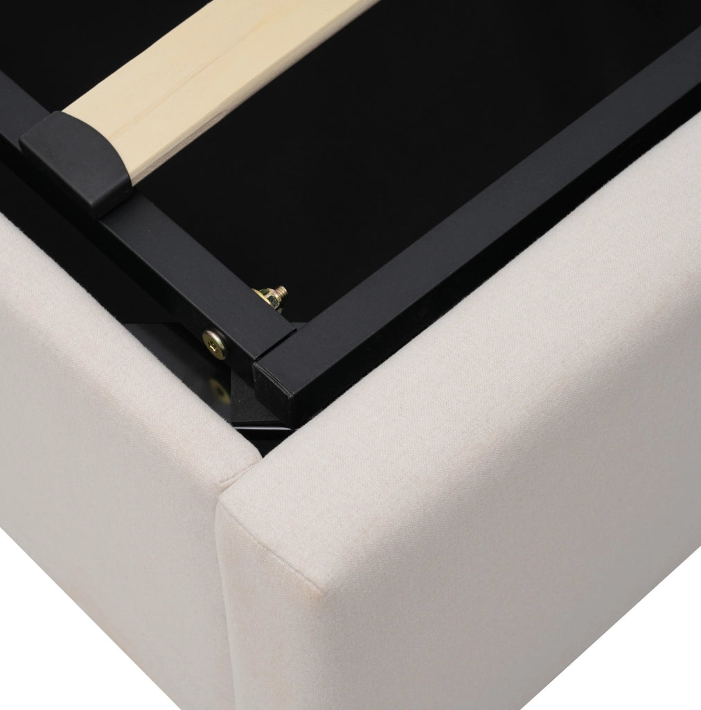Letto matrimoniale 140x200 con contenitore, testiera con USB e Type-C