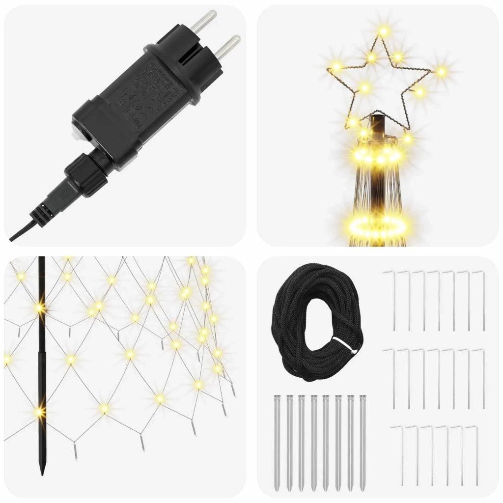 Albero di Natale LED EKENAS 400 cm 450 LED Bianco caldo Ferro 42053605