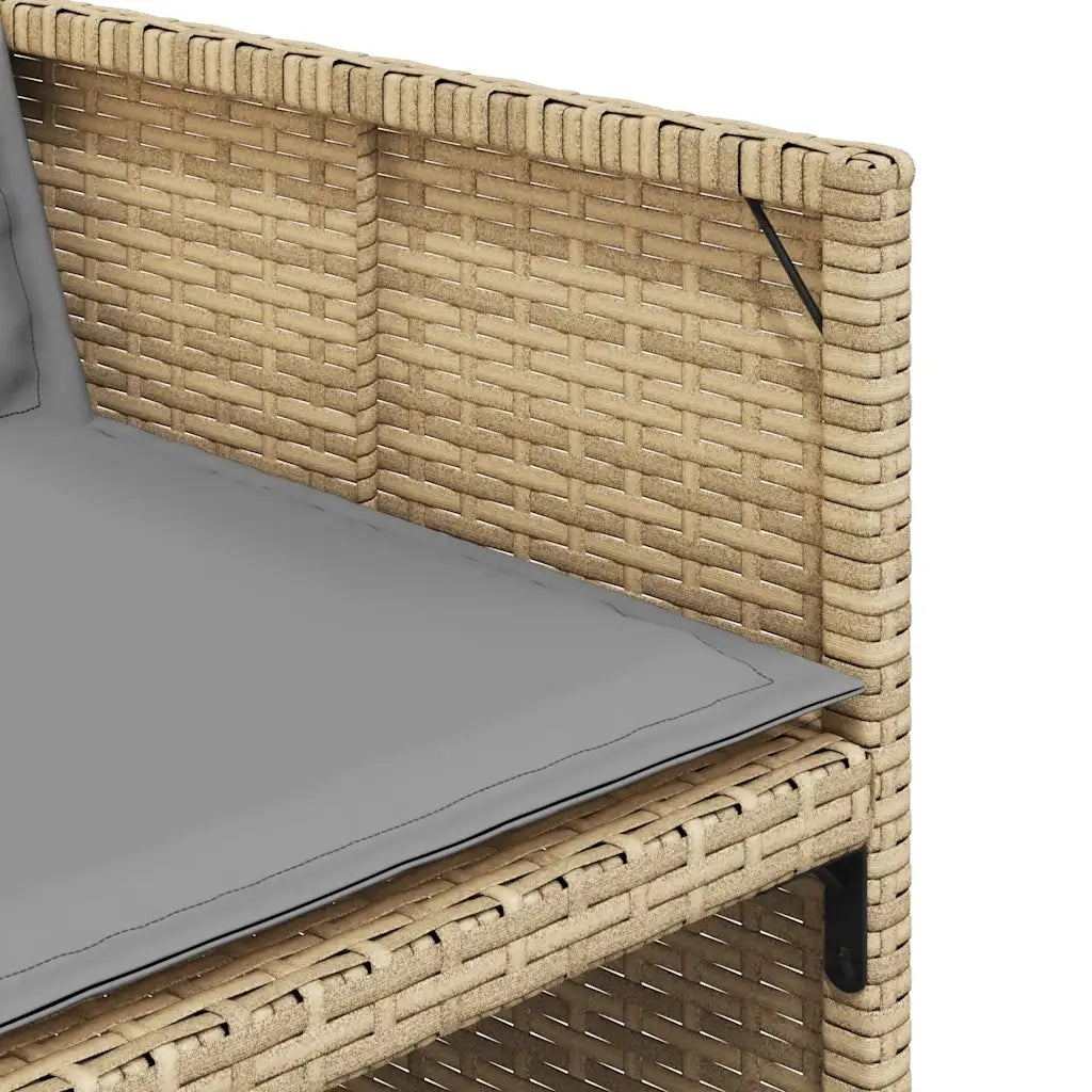 Set Pranzo da Giardino 17 pz con Cuscini Beige Misto Polyrattan 3277835
