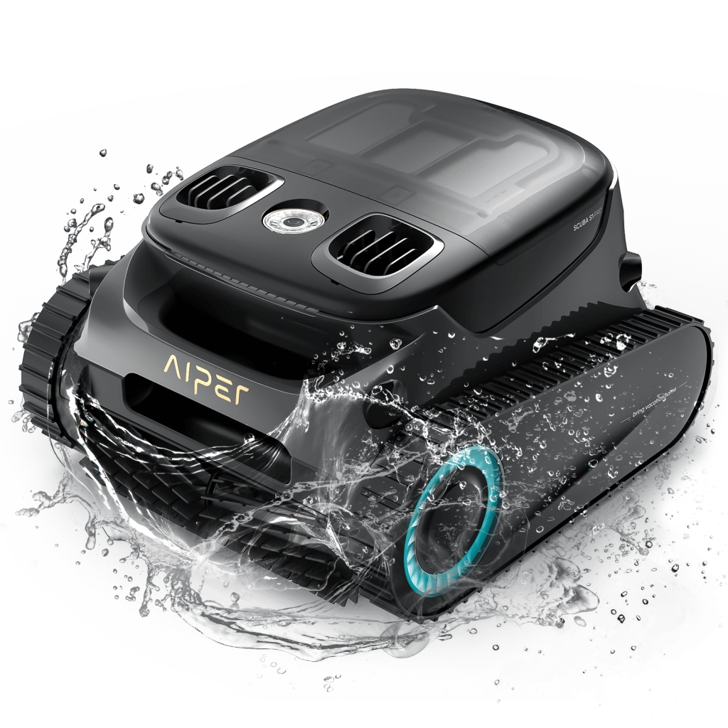 Aiper SCUBA S1 Pro, Robot Pulisci Piscina 200Mq Autonomia 180Min. Nero