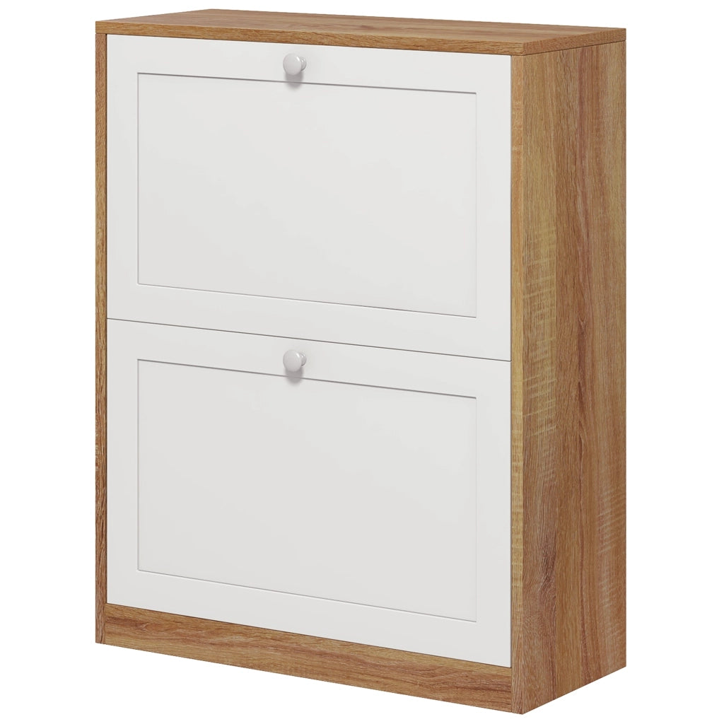 EasyComfort Scarpiera Slim con 3 Ripiani Regolabili a 2 Livelli per 12 Paia, in Truciolato e MDF, 60x24.5x75.5 cm