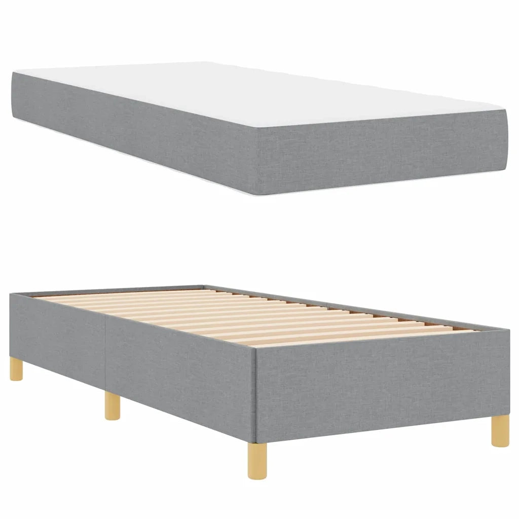 Struttura del letto Grigio chiaro 90 x 200 cm Tessuto 3398906