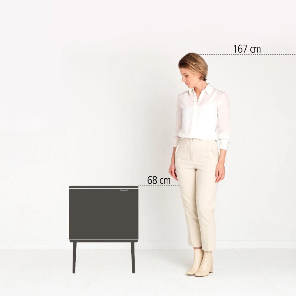 Brabantia Bo Touch Bin 33 L 3 cestello/i Beige