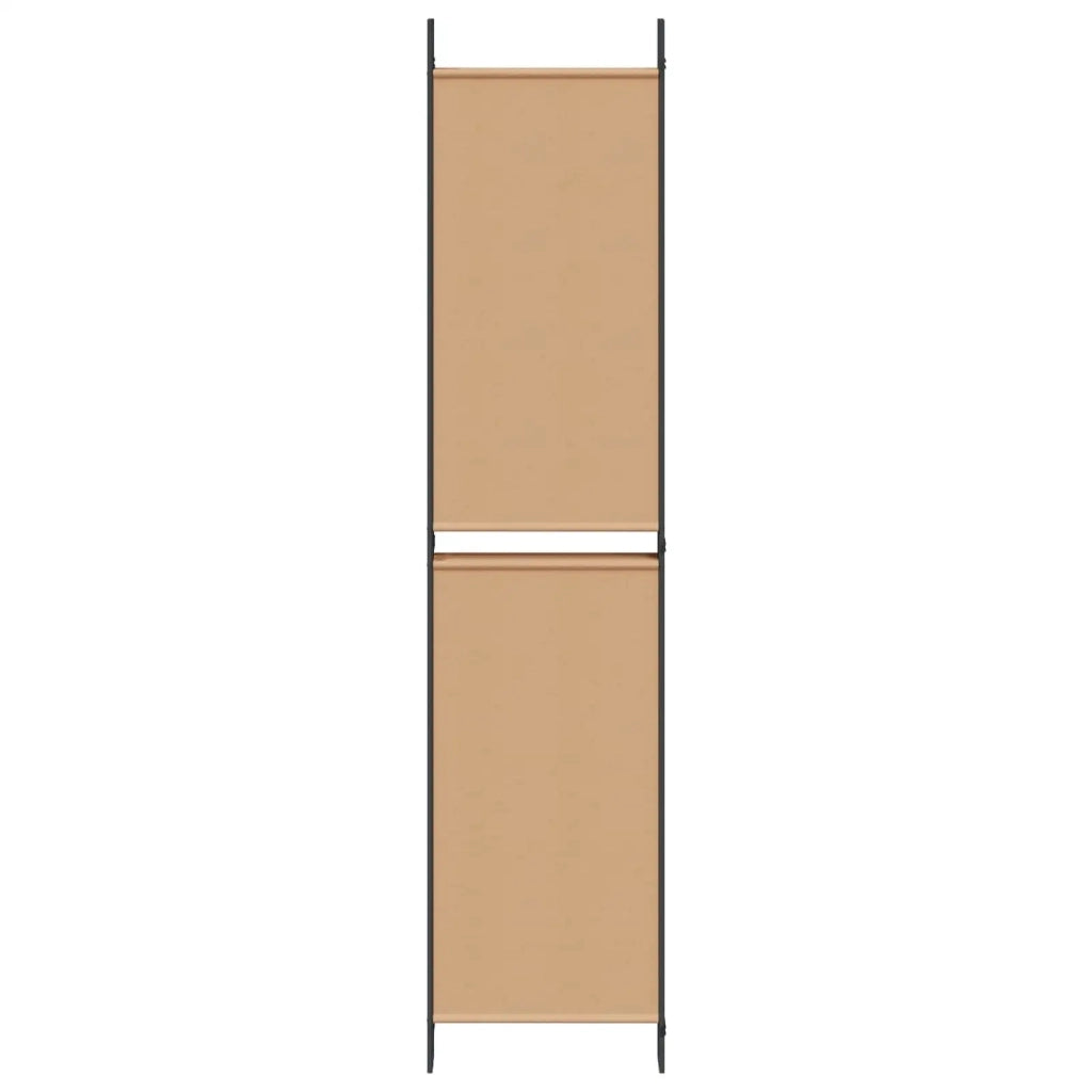 Divisore per Stanza a 6 Pannelli Beige 300 x 220 cm Tessuto 42039226