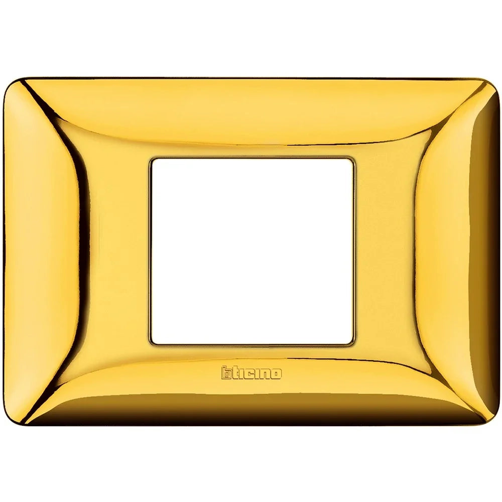 Placca Bticino Matix 2 moduli centrati oro lucido AM4819GOR