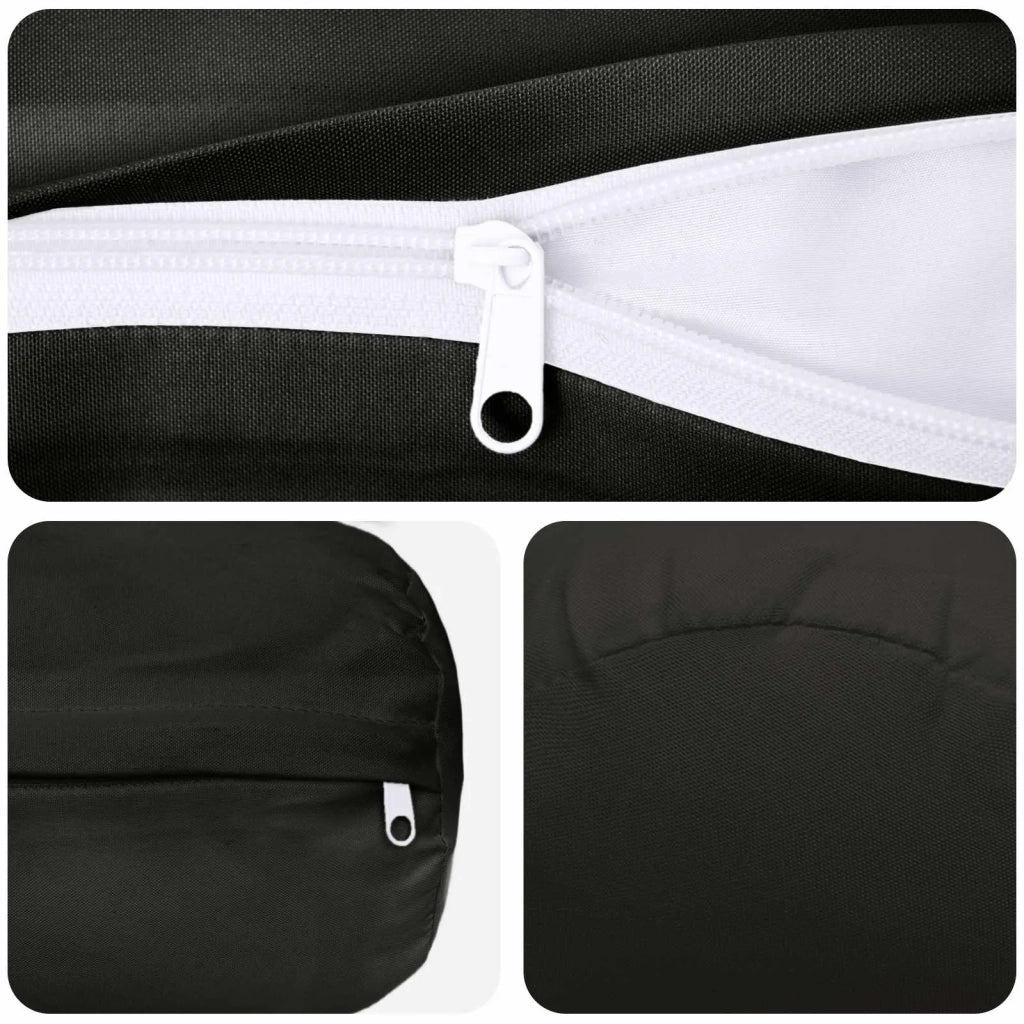 Federa 2 pcs HEERLEN Nero Ø 15 x 40 cm Poliestere 923317