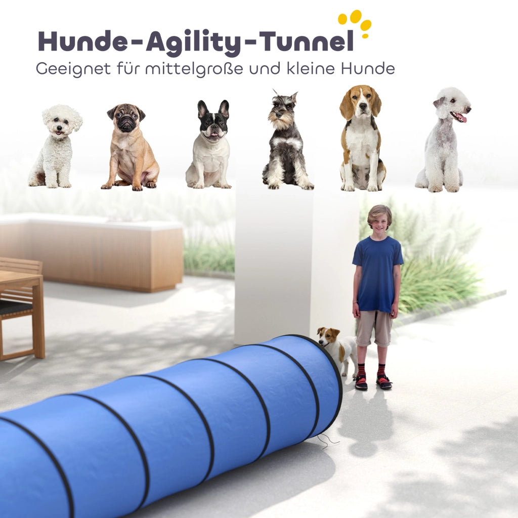 Tunnel per cani ¨C Minimal ¨C Blu 300x50 cm