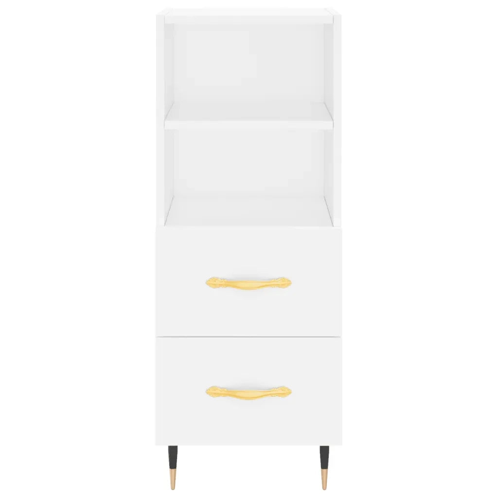 Credenza | Madia | Buffet da pranzo | Armadio da pranzo Bianca 34,5x34x180 cm in Legno Multistrato
