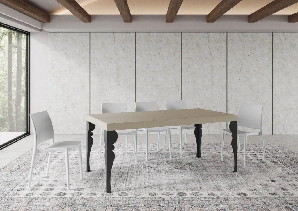 Tavolo Allungabile 200-460x90x77 cm Paxon Cashmere Telaio Antracite