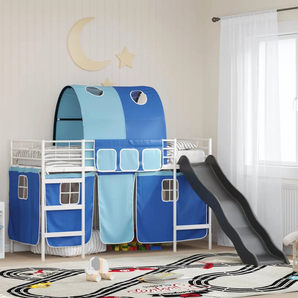 Struttura del letto loft per bambini Bianco e Blu 75 x 190 cm 42020857