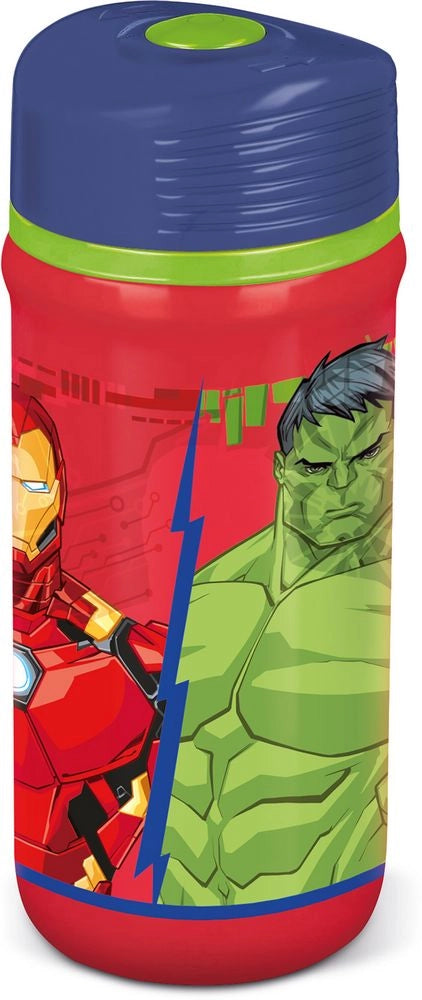 Borraccia 390 ml con chiusura antigoccia in plastica per bambini Avengers