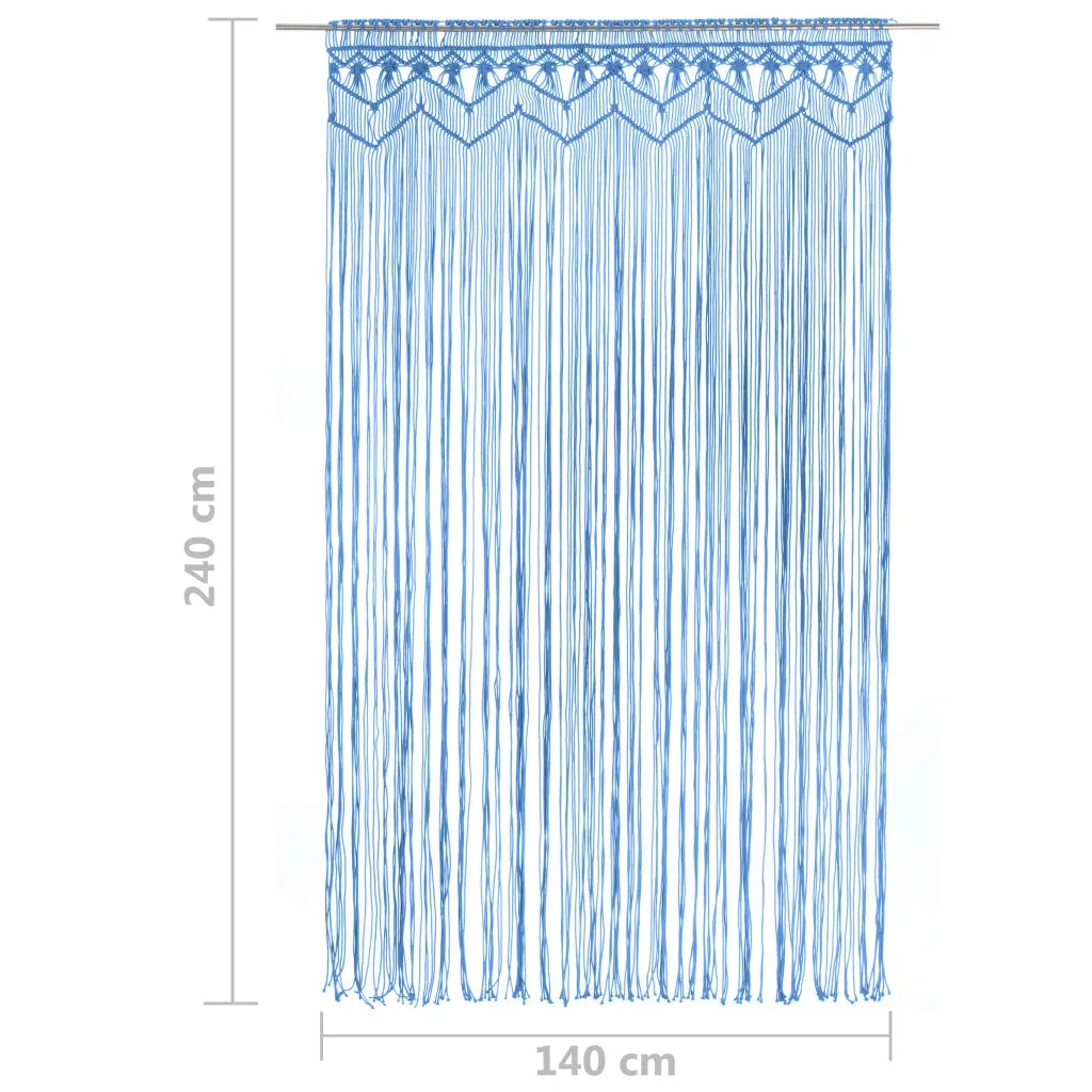 Tenda Macramè Blu 140x240 cm in Cotone 323988