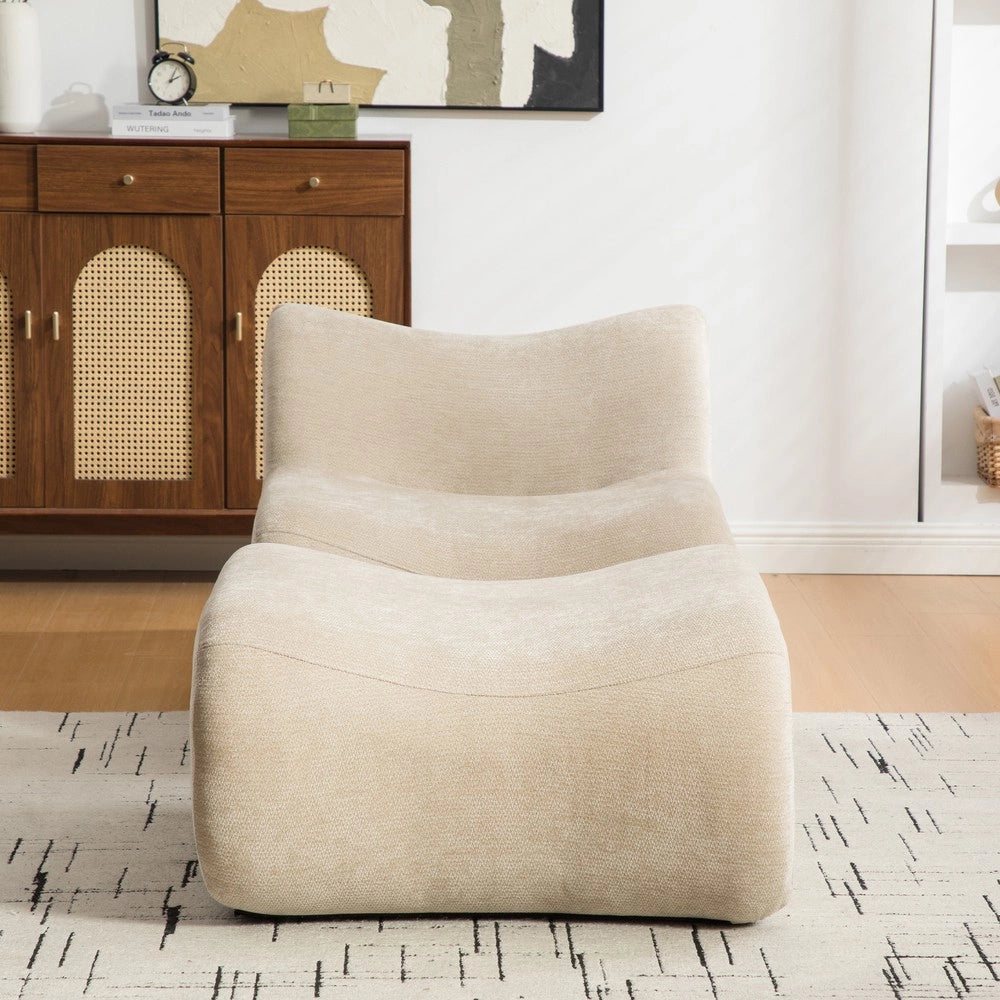 Divano Modulare in Tessuto Chenille ¨C MINIMAL ¨C Beige Chiaro