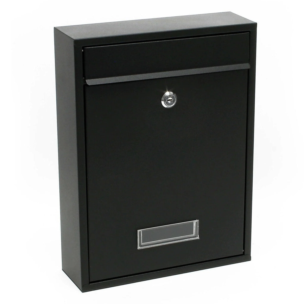 Cassetta postale da parete di design acciaio zincato nero 16_0000075