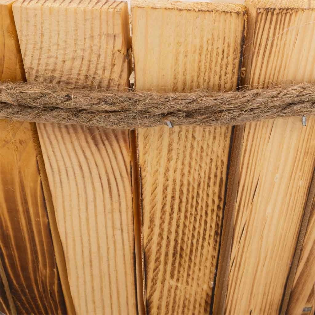 Cesto in legno e corda marrone d22x12h