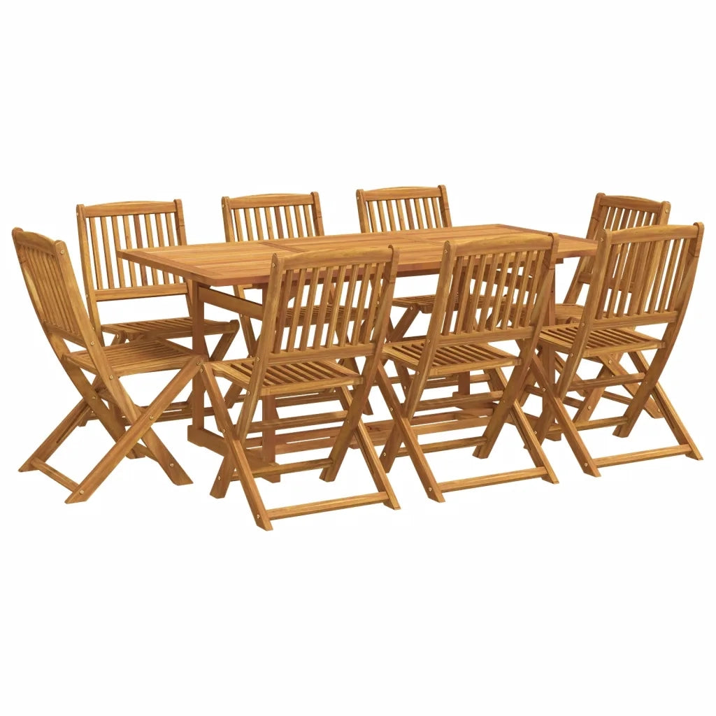 Set da Pranzo da Giardino 9pz 180x90x75cm Legno Massello Acacia 3321531