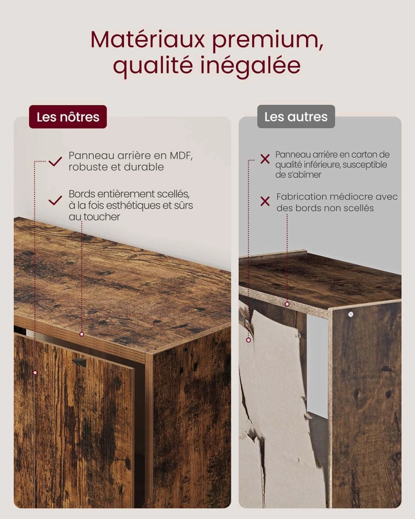 Libreria alta a 6 ripiani con anta vano contenitore aperto 24 x 318 x 175 cm per soggiorno ufficio sala da pranzo marrone 12_0005282