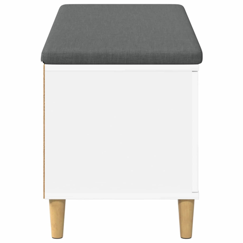Panca per ingresso con cuscino Bianco 100 x 38 x 46 cm