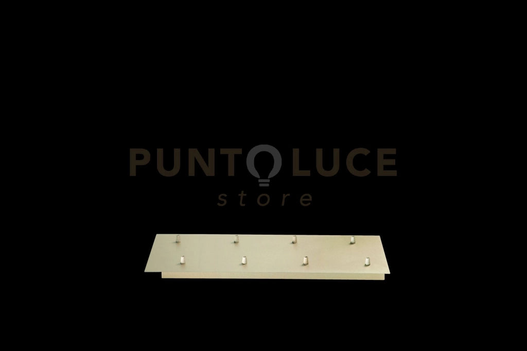 OBA0025 BASE RETTANGOLARE 8 FORI ORO PER SOSPENSIONE 80CM