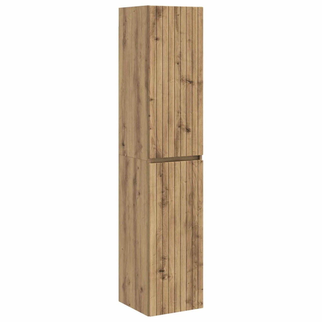 Set di Armadi da Bagno 5 pz Rovere Artigianale 3407358