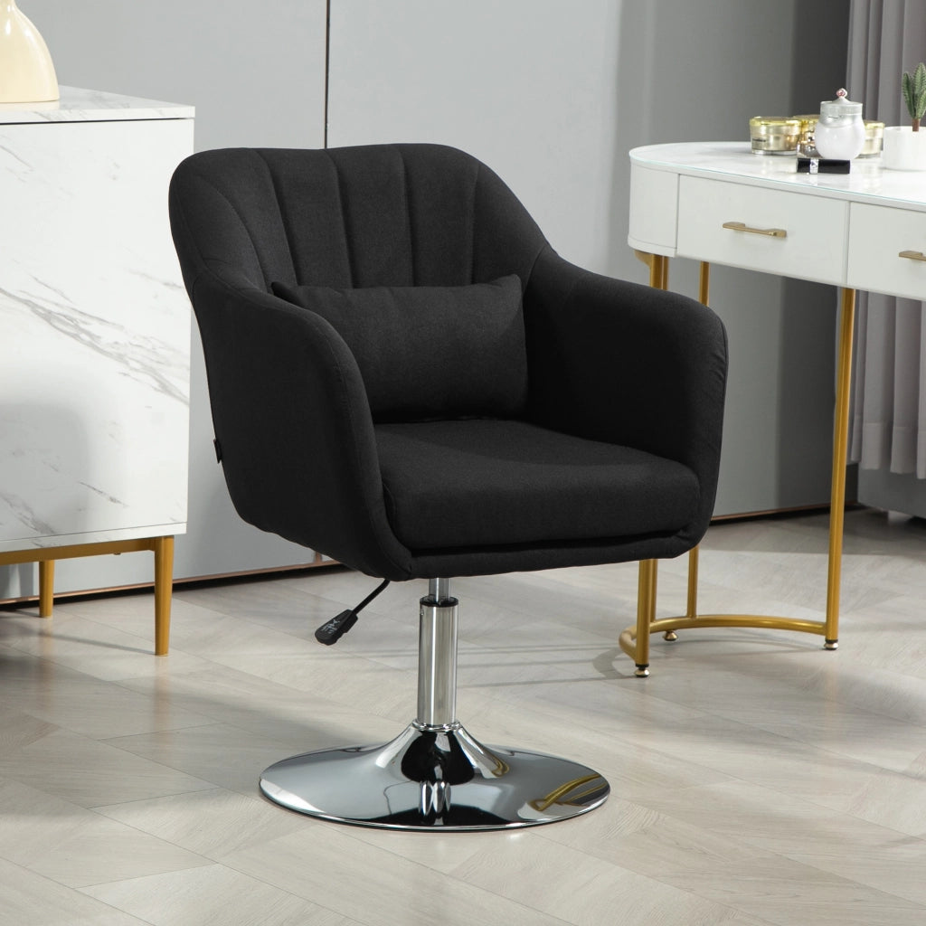 Sedia da ufficio regolabile in altezza ¨C Minimal ¨C Tessuto nero 60x60x79-91 cm